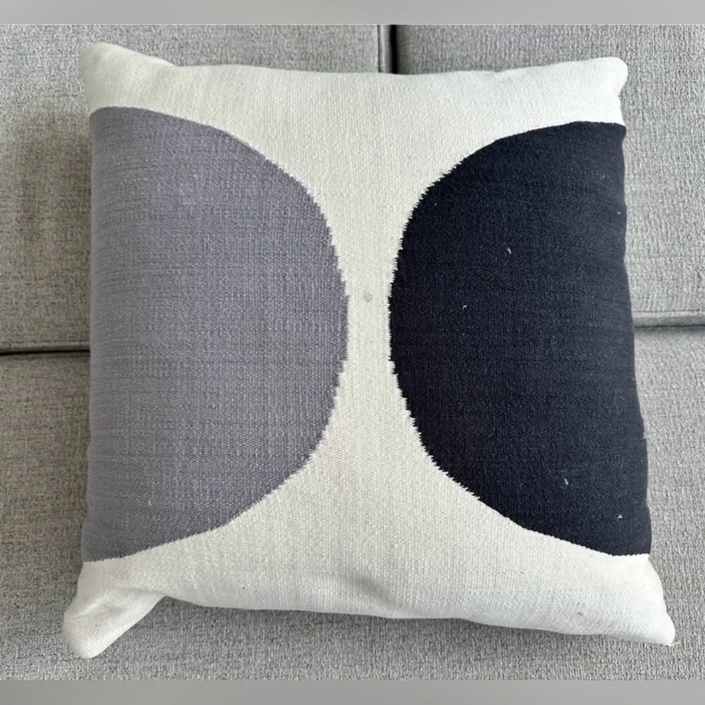 4 Large Jonathan Adler Geometric Decorative Pillow Covers Wool Reversible